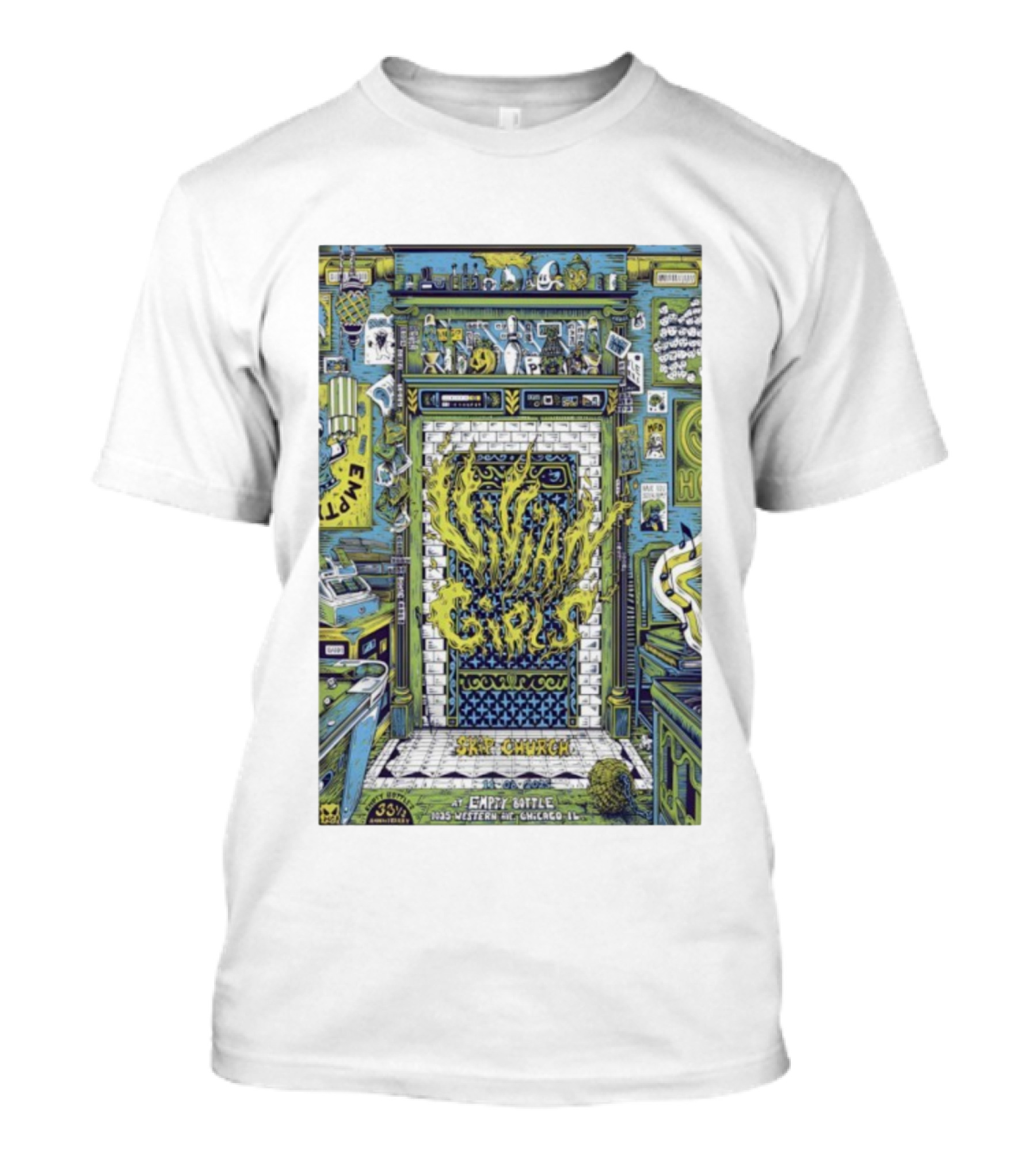 Vivian Girls Skip Church Chicago Empty Bottle Nov 8th 2025 Retro T-Shirt