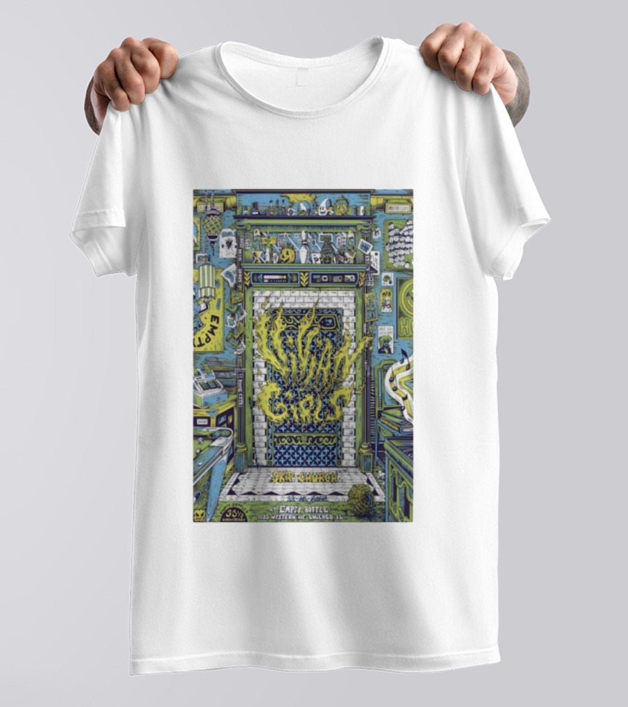 Vivian Girls Skip Church Chicago Empty Bottle Nov 8th 2025 Retro T-Shirt