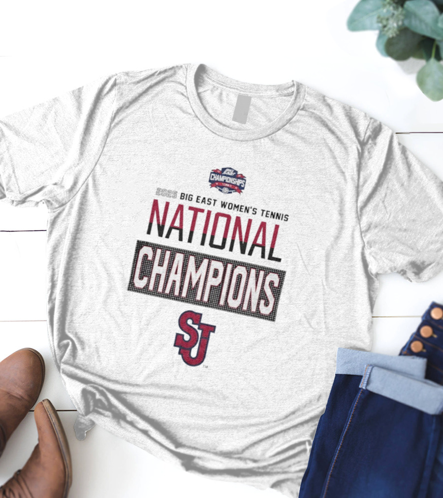 St John’s Red Storm 2025 Big East Women’s Tennis National Champions T-Shirt