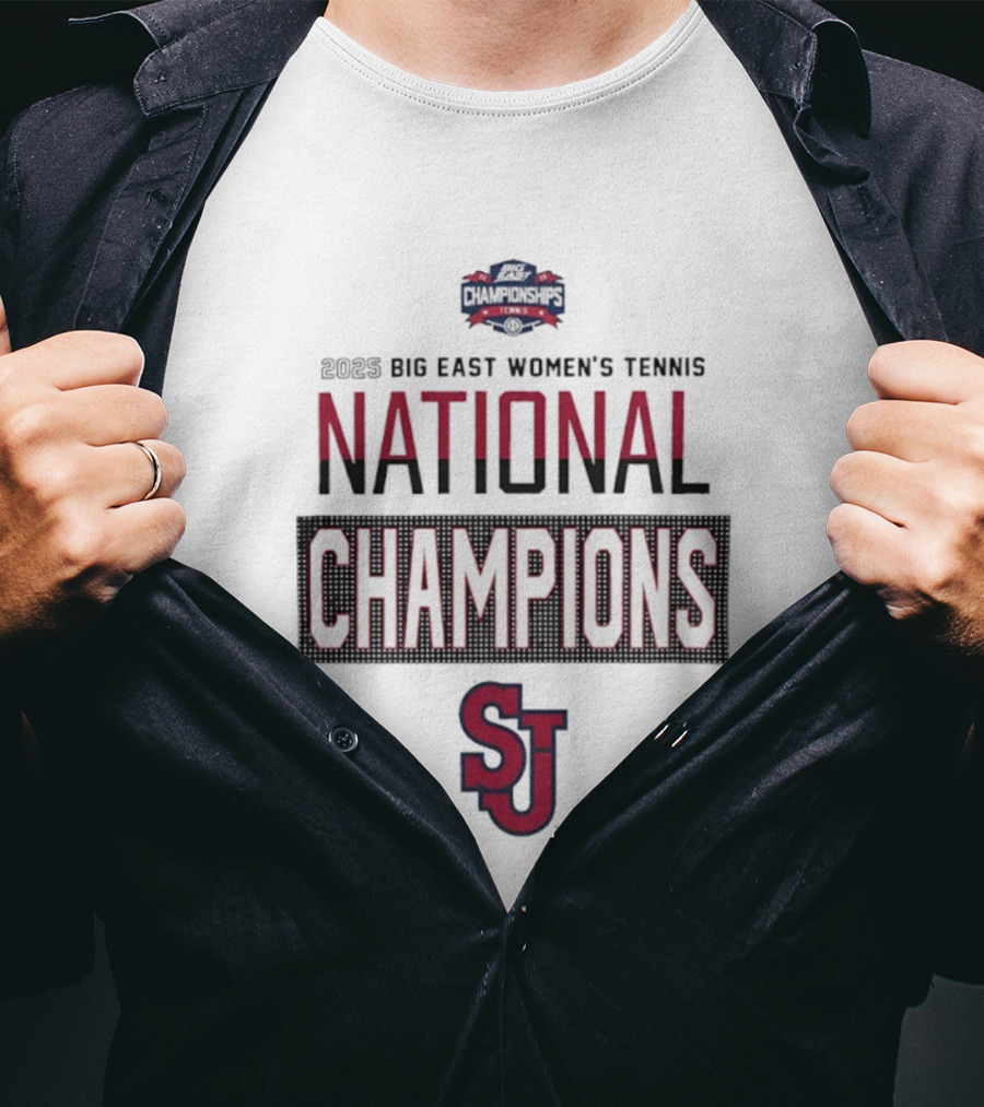 St John’s Red Storm 2025 Big East Women’s Tennis National Champions T-Shirt