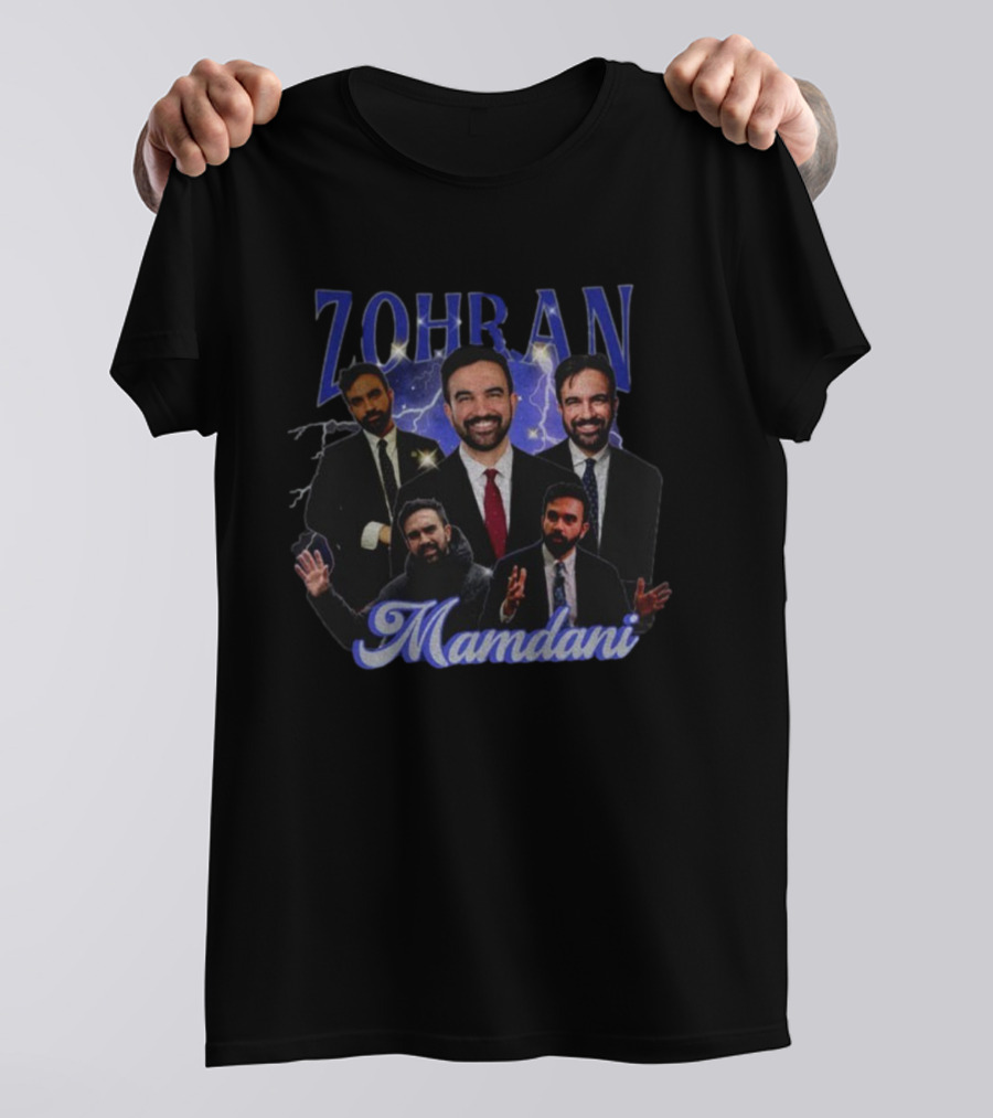 Zohran Mamdani Campaign New York Lightning Theme T-Shirt