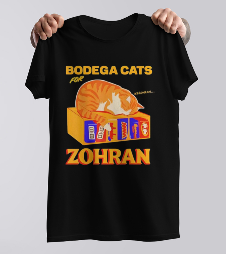Bodega Cats Zohran Mamdani Iconic Democrat Humor T-Shirt