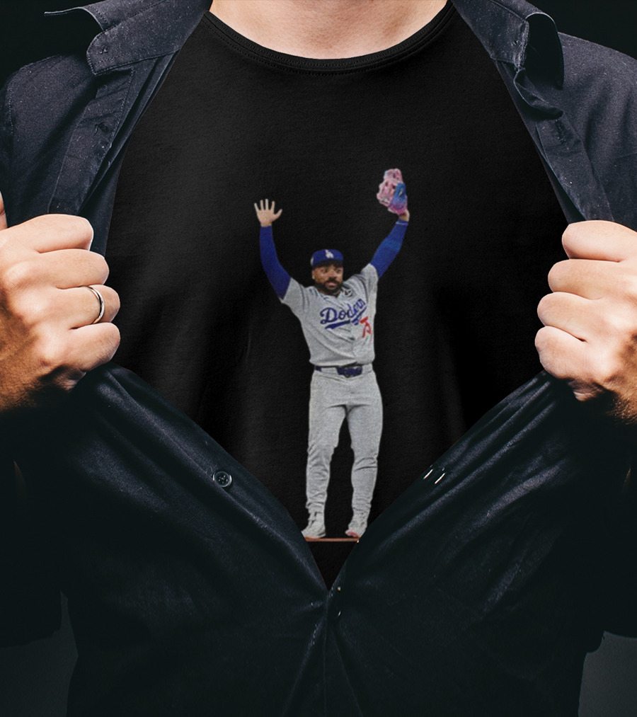 Justin Dean Meme Los Angeles Dodgers MLB Baseball Player World Series 2025 T-Shirt