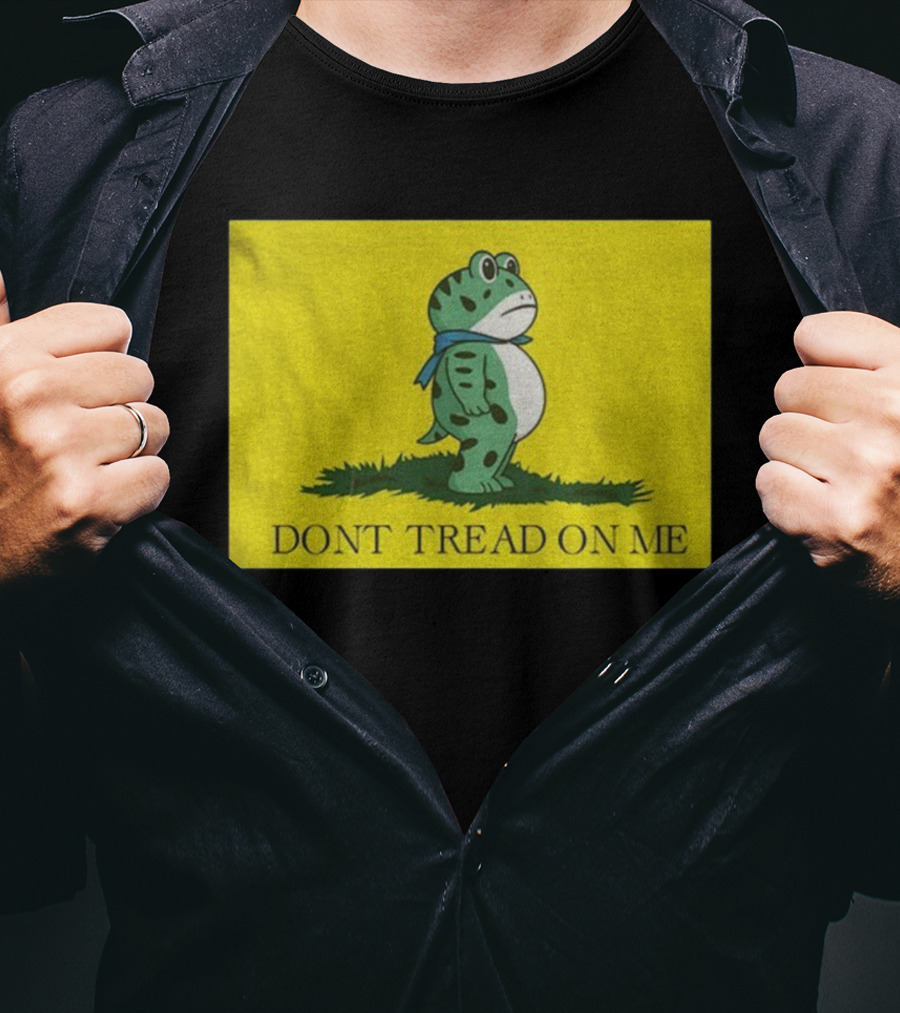 Portland I.C.E. Protest Frog Don't Tread On Me Gadsden Flag T-Shirt