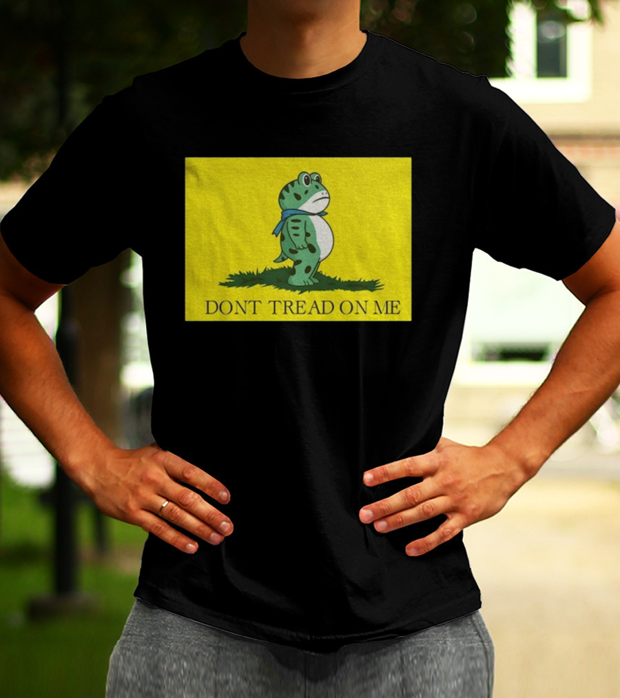 Portland I.C.E. Protest Frog Don't Tread On Me Gadsden Flag T-Shirt