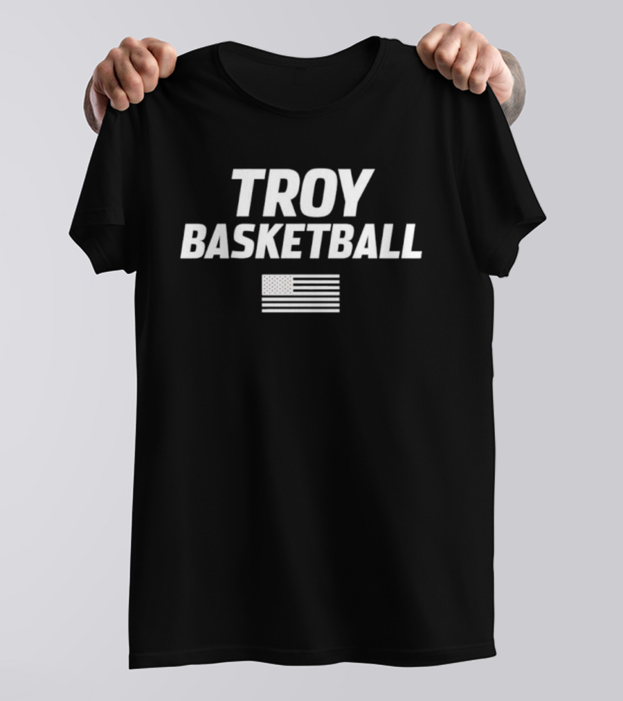 Troy Basketball American Flag Theme T-Shirt