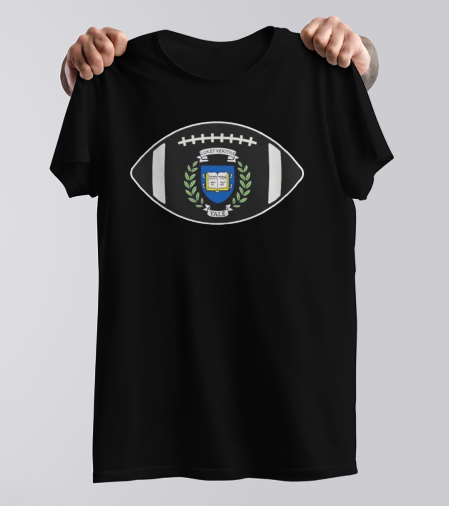 Yale University Lux Et Veritas Football Shield Emblem T-Shirt