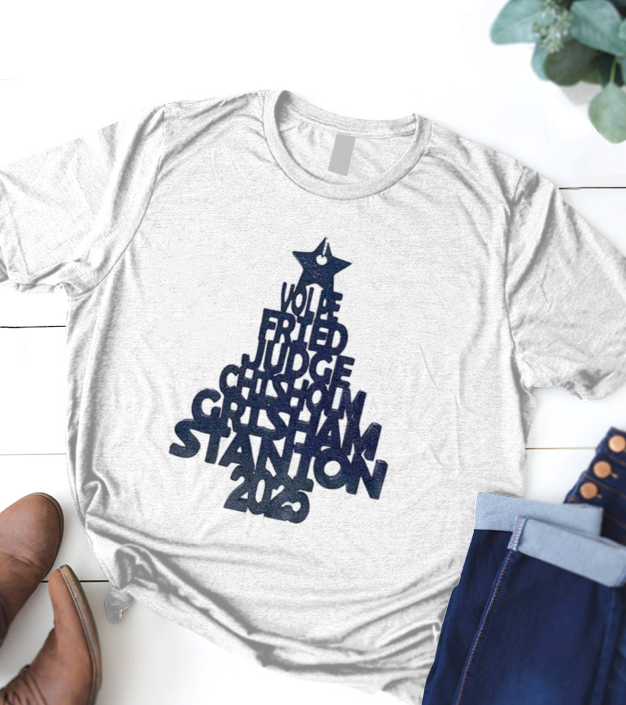 New York Yankees Vole Prized Judge Chisholm Grisham Stanton Christmas Tree 2025 T-Shirt