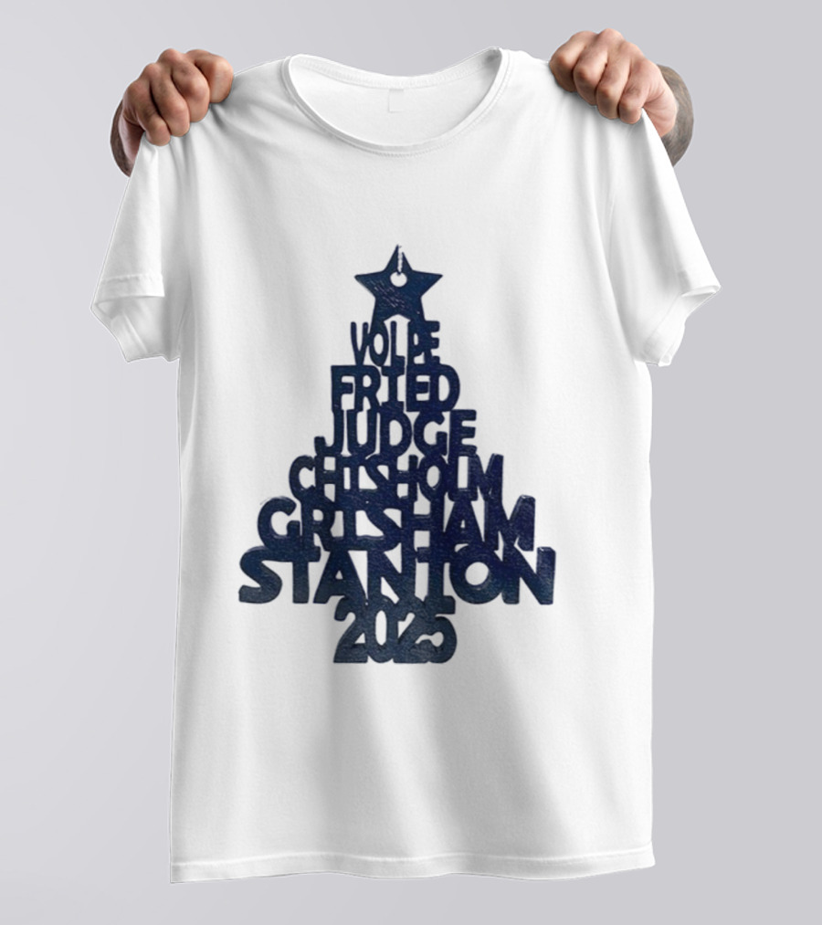 New York Yankees Vole Prized Judge Chisholm Grisham Stanton Christmas Tree 2025 T-Shirt