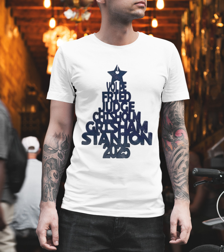 New York Yankees Vole Prized Judge Chisholm Grisham Stanton Christmas Tree 2025 T-Shirt
