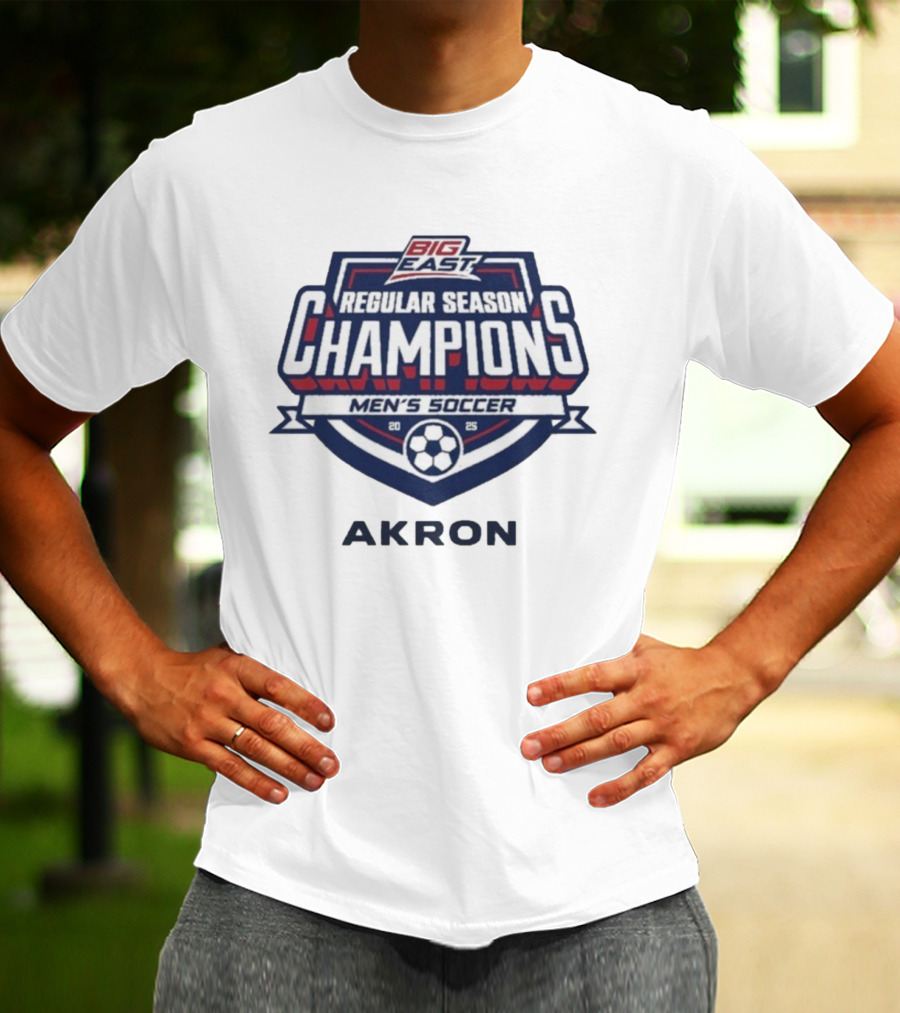 Big East 2025 Akron Men's Soccer Regular Season Champions T-Shirt