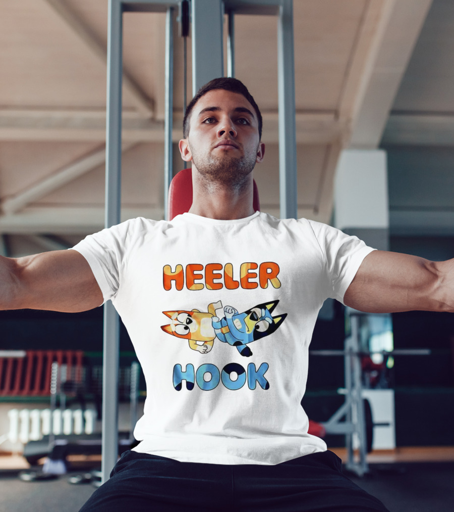 Bluey Heeler Hook Wrestling Playful Cartoons T-Shirt