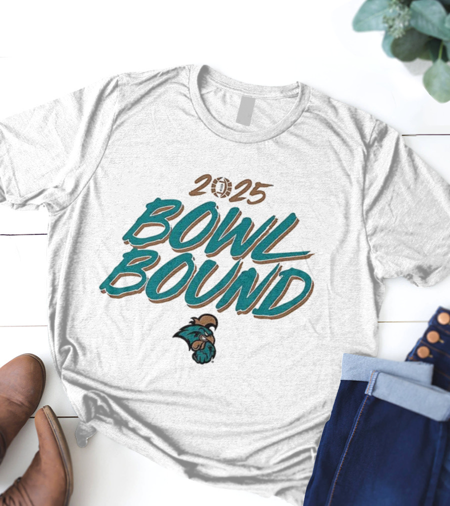 Coastal Carolina Chanticleers 2025 Bowl Bound Football Team Logo T-Shirt