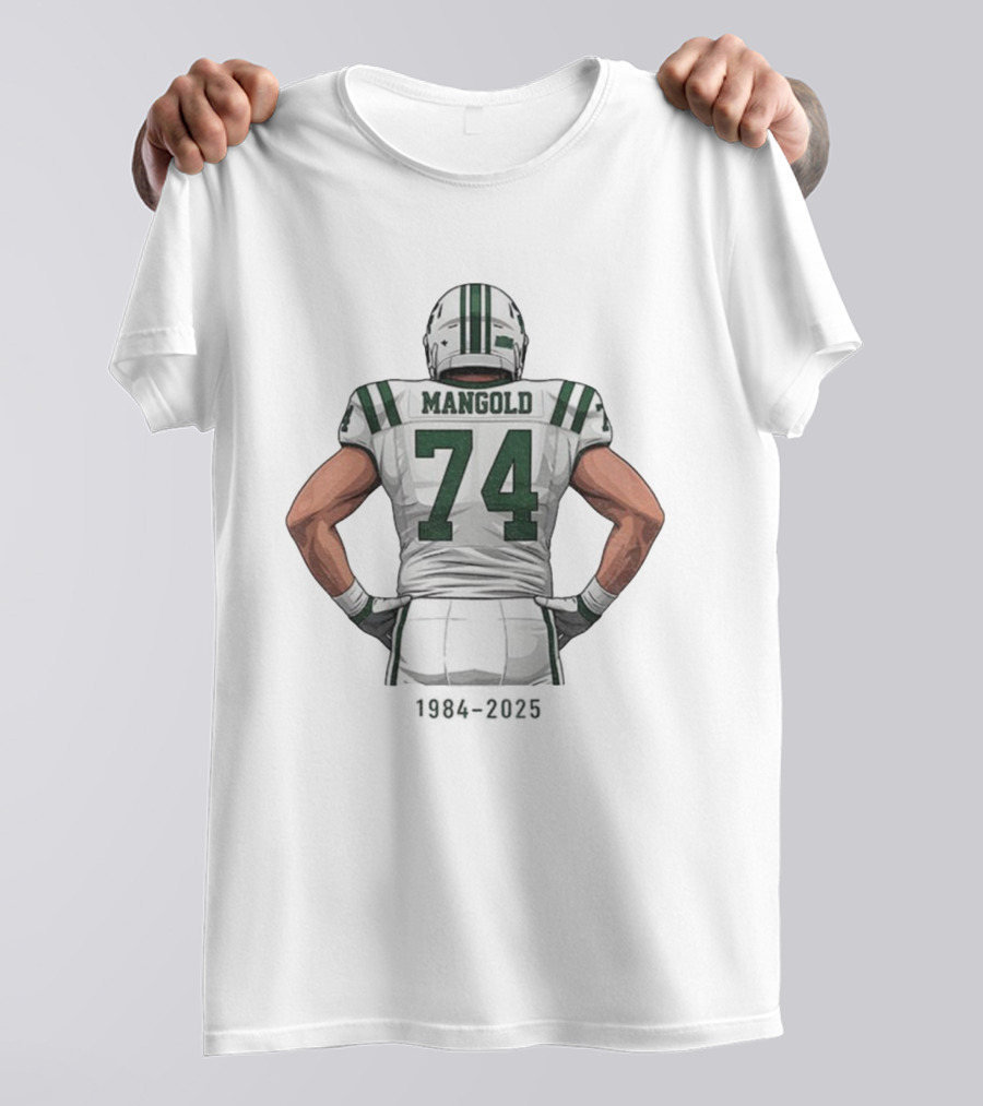 Nick Mangold 74 New York Jets NFL Football Legend 1984 2025 T-Shirt