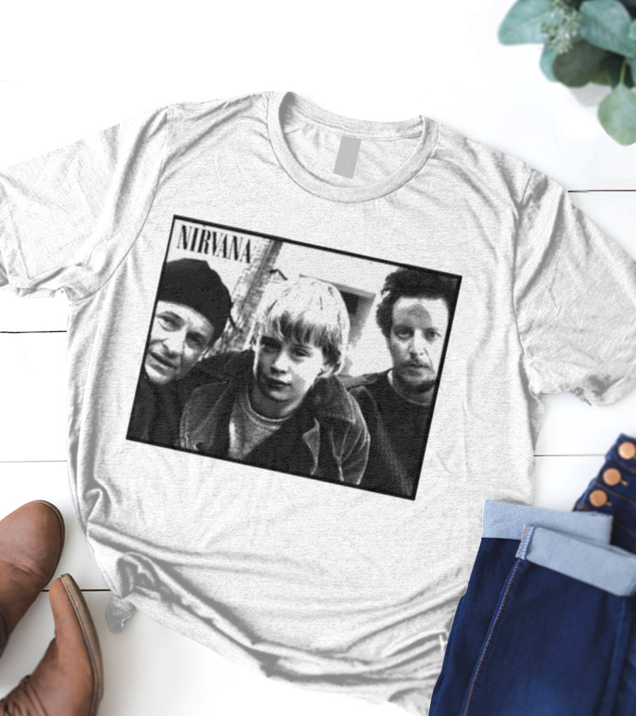 Nirvana Meets Home Alone Mashup Holiday Edition T-Shirt