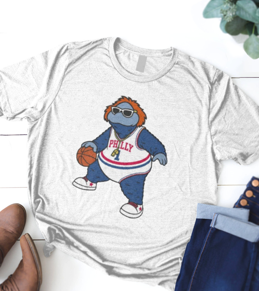 Philadelphia 76ers Philly Mascot Basketball Character T-Shirt