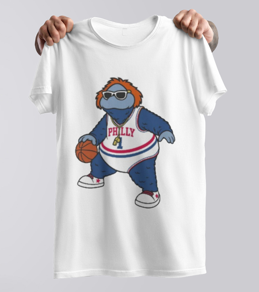 Philadelphia 76ers Philly Mascot Basketball Character T-Shirt