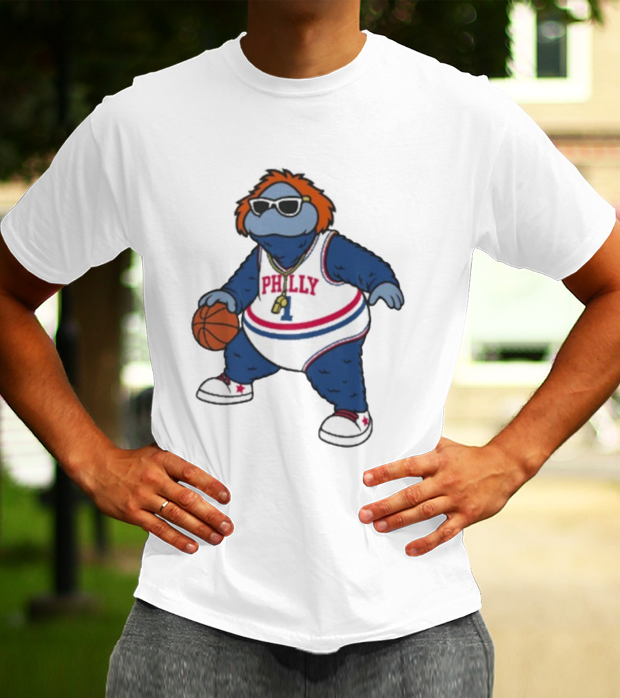 Philadelphia 76ers Philly Mascot Basketball Character T-Shirt