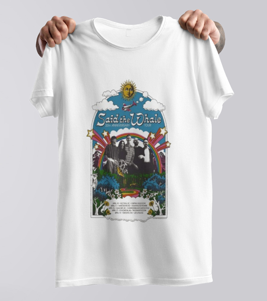 Said The Whale 20th Anniversary Tour 2026 Victoria Vancouver Calgary Edmonton Toronto T-Shirt