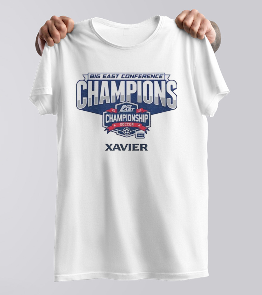 Xavier Big East Conference Champions 2025 Soccer Championship Jeep T-Shirt