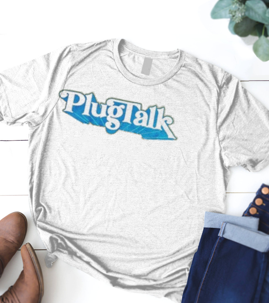 Adam22 PlugTalk Blue Font Style T-Shirt