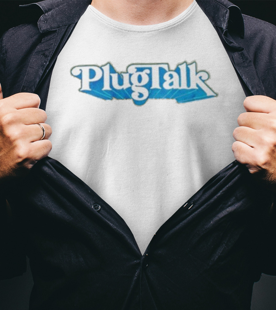 Adam22 PlugTalk Blue Font Style T-Shirt