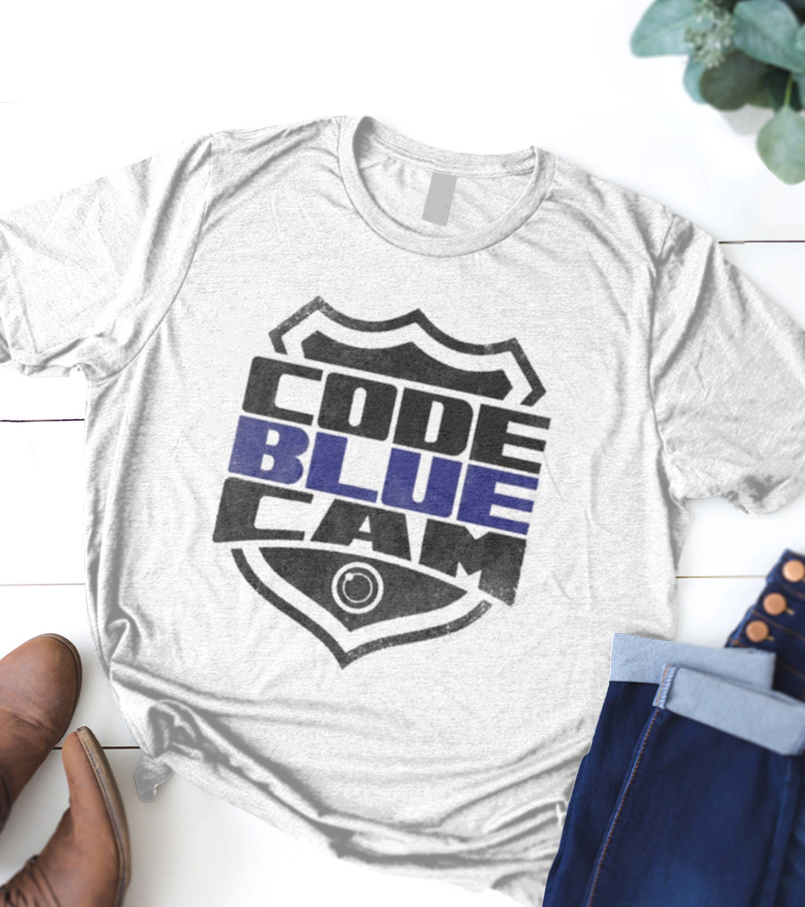 Code Blue Cam Badge Shield Emblem T-Shirt