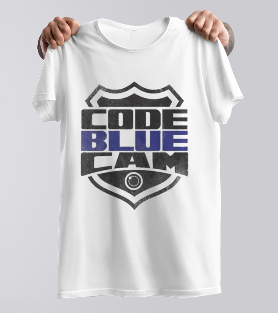Code Blue Cam Badge Shield Emblem T-Shirt