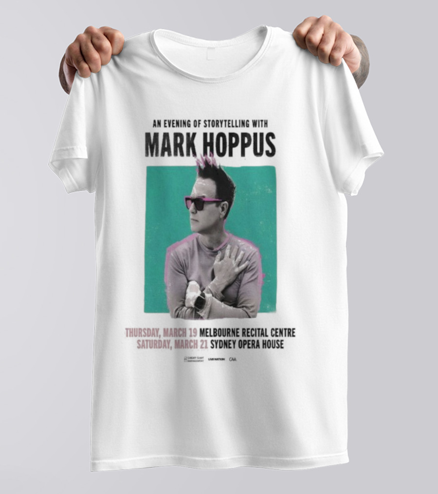 An Evening Of Storytelling With Mark Hoppus March 19 2026 Melbourne Recital Hall March 21 2026 Sydney Opera House Concert T-Shirt