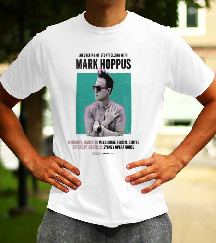 An Evening Of Storytelling With Mark Hoppus March 19 2026 Melbourne Recital Hall March 21 2026 Sydney Opera House Concert T-Shirt