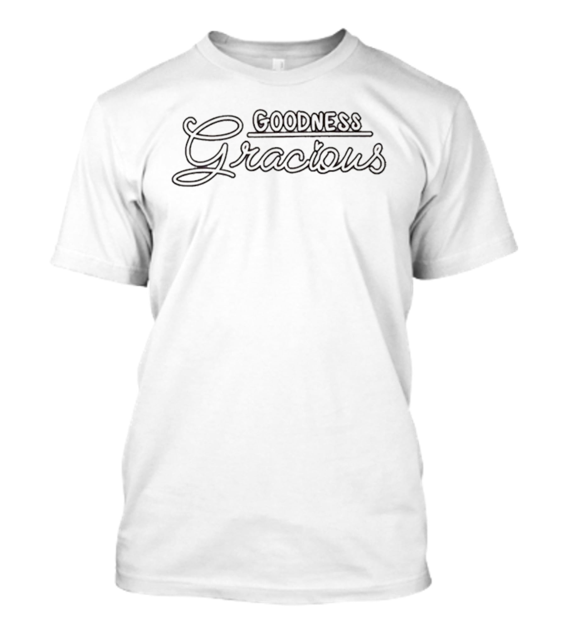Matt Mitchell Goodness Gracious Script Text T-Shirt