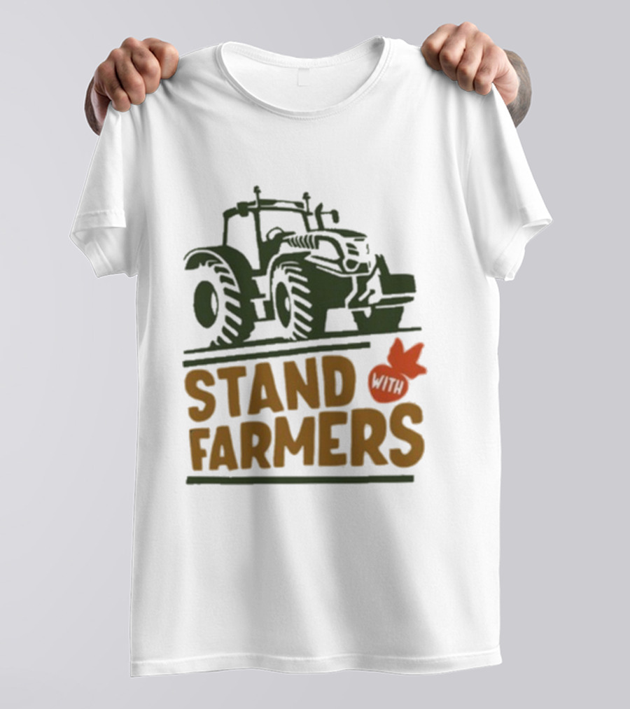 Stand With Farmers Tractor Plow Support T-Shirt