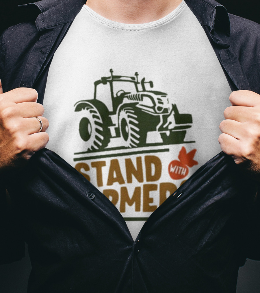 Stand With Farmers Tractor Plow Support T-Shirt