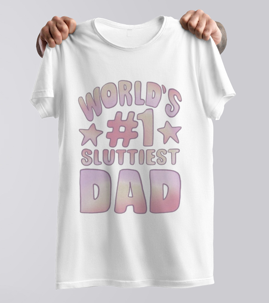 World's #1 Sluttiest Dad Stars Pastel Aesthetic T-Shirt