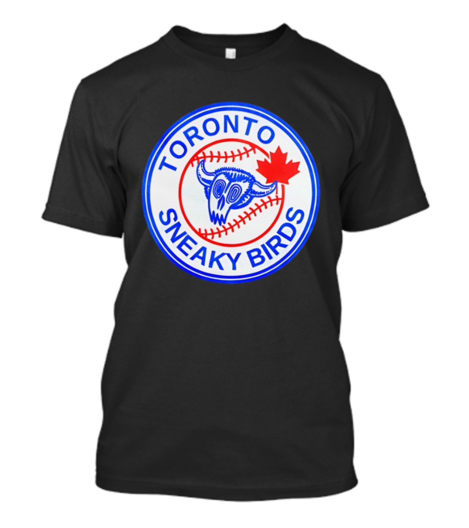 Toronto Sneaky Birds MLB Baseball 2025 Parody Maple Leaf Emblem T-Shirt