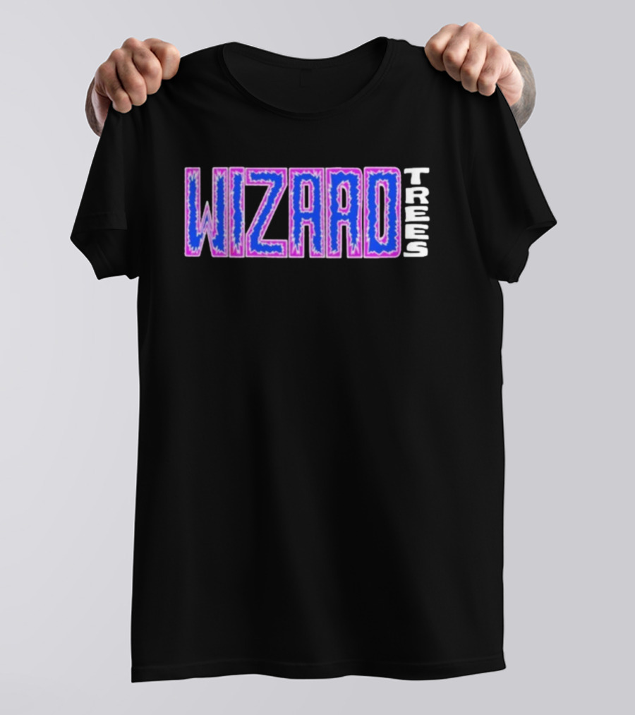 WIZARD TREES Static Electric Vibrant Pattern T-Shirt