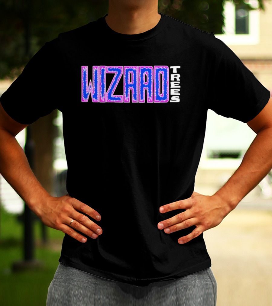 WIZARD TREES Static Electric Vibrant Pattern T-Shirt