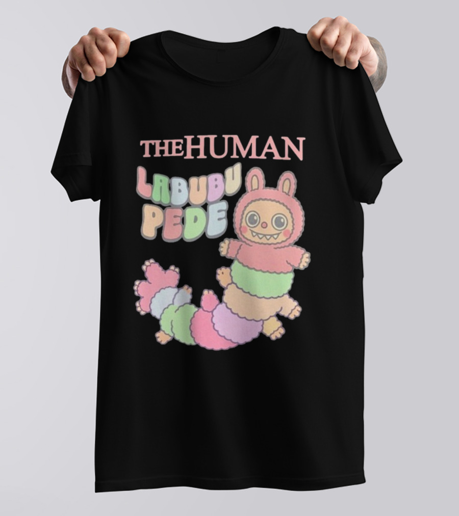 The Human Labubu Pede Pastel Cartoon Character Design T-Shirt