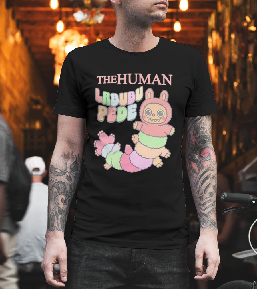 The Human Labubu Pede Pastel Cartoon Character Design T-Shirt