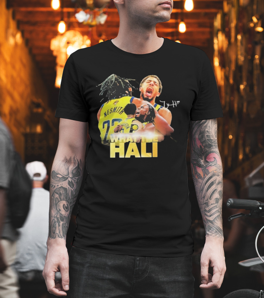 Tyrese Haliburton Hug Aaron Nesmith What The Hali Indiana Pacers 2025 T-Shirt