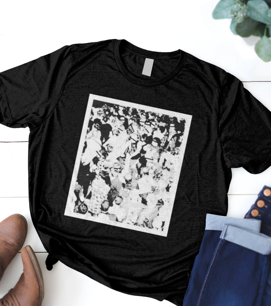 The Salt Shed Crowd Concert Gathering Black And White Photography T-Shirt