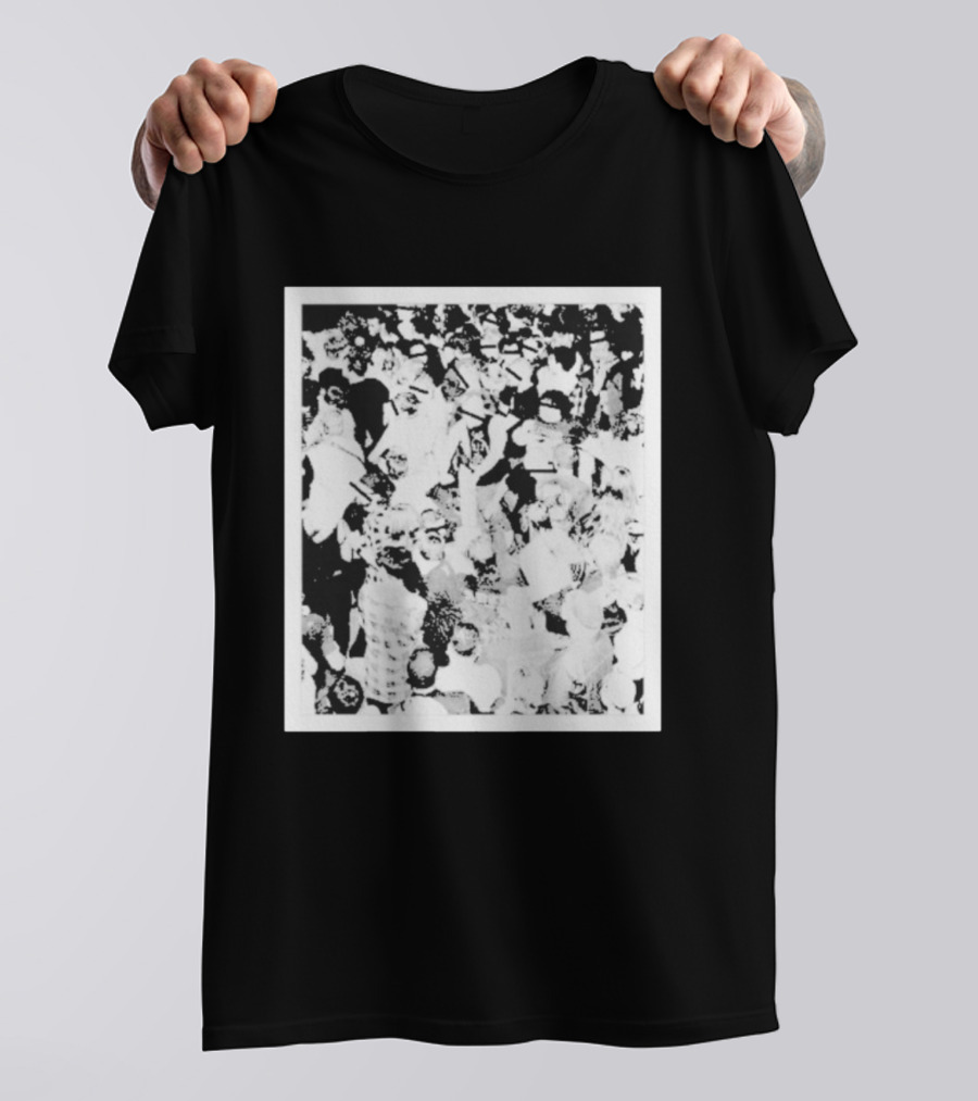 The Salt Shed Crowd Concert Gathering Black And White Photography T-Shirt
