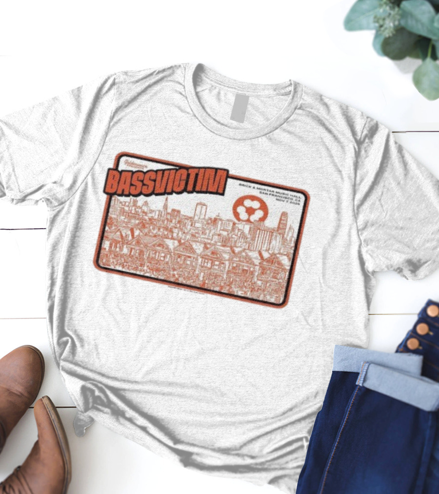 Bassvictim Brick & Mortar Music Hall San Francisco CA Nov 7 2025 Skyline Illustration T-Shirt