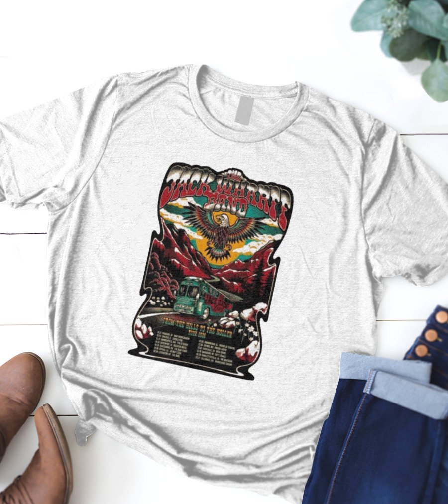 Jack Wharff Band From The Hills To The Holler Tour 2026 Eagle Mountain Bus Scene T-Shirt