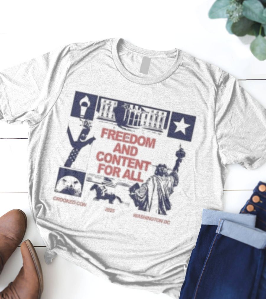 Crooked Com Freedom And Content For All Washington Revolution T-Shirt