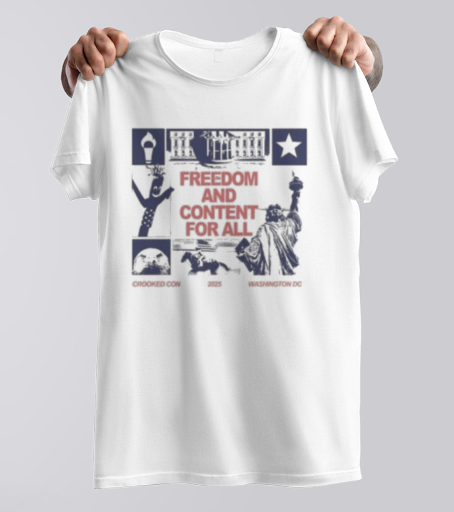 Crooked Com Freedom And Content For All Washington Revolution T-Shirt