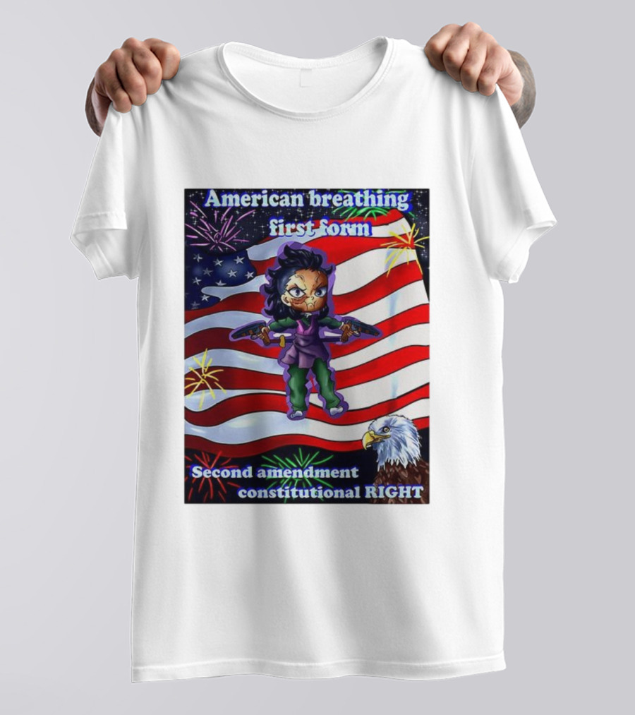 American Breathing First Form Second Amendment Constitutional Right T-Shirt