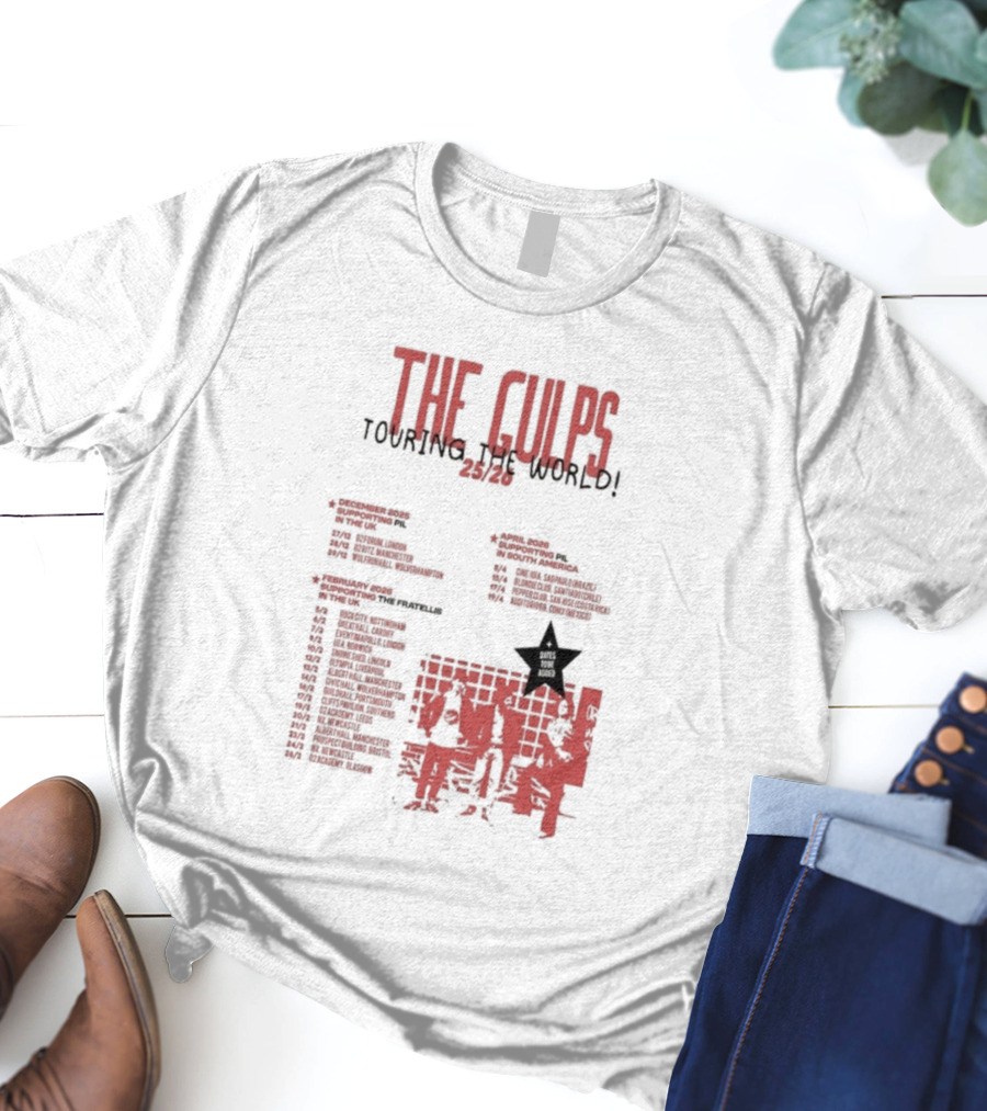 The Gulps Touring The World 2025-2026 Band World Tour Dates And Cities T-Shirt