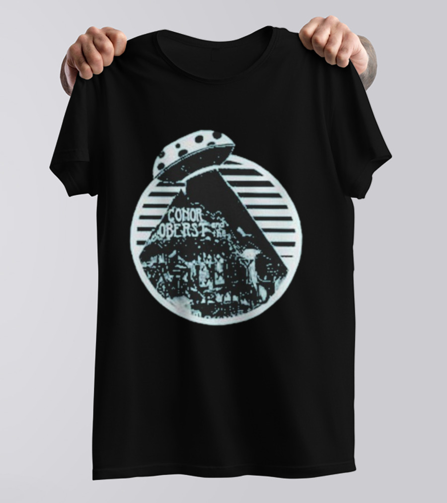 Conor Oberst Mystic Valley Band UFO Retro Alien Spaceship Circle T-Shirt