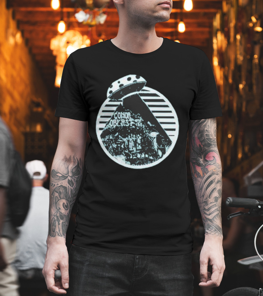 Conor Oberst Mystic Valley Band UFO Retro Alien Spaceship Circle T-Shirt